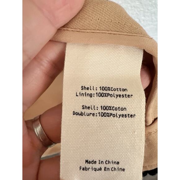 $475 L'agence hale trench mini dress Soft Camel 100% Cotton Size 6 - Picture 5 of 12